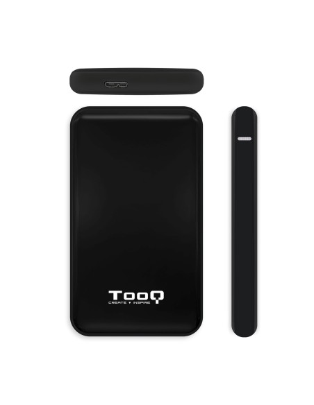 TooQ Caja externa para discos duros 2.5" SATA I II III a USB 3.1 Gen1 con UASP