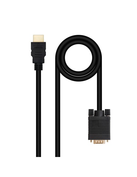 Nanocable Conversor HDMI a VGA M-M, 1.8 m Negro