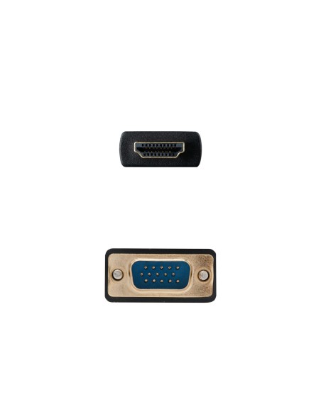 Nanocable Conversor HDMI a VGA M-M, 1.8 m Negro