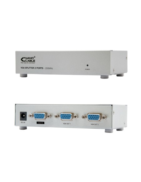 Nanocable VGA DUPLICADOR PARA 2 MONITORES CON ALIM.