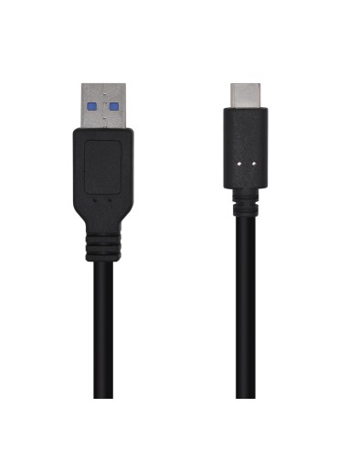 AISENS CABLE USB 3.1 GEN2 10GBPS 3A TIPO USB-C M-A M NEGRO 0.5M