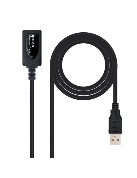 Nanocable CABLE USB 2.0 PROLONGADOR CON AMPLIFICADOR, TIPO A M-A H, 5.0 M