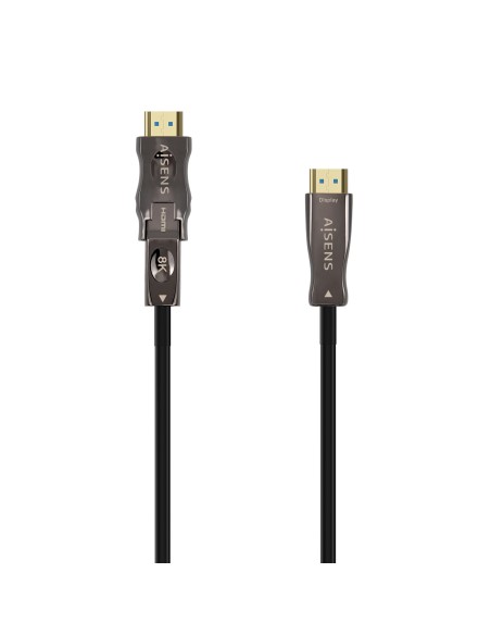CABLE HDMI AISENS V2.1 OPTICO ACTIVO AOC DESMONTABLE 8K60HZ 48GBPS AM-DAM 15M