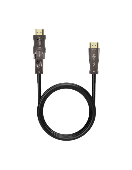 CABLE HDMI AISENS V2.1 OPTICO ACTIVO AOC DESMONTABLE 8K60HZ 48GBPS AM-DAM 30M