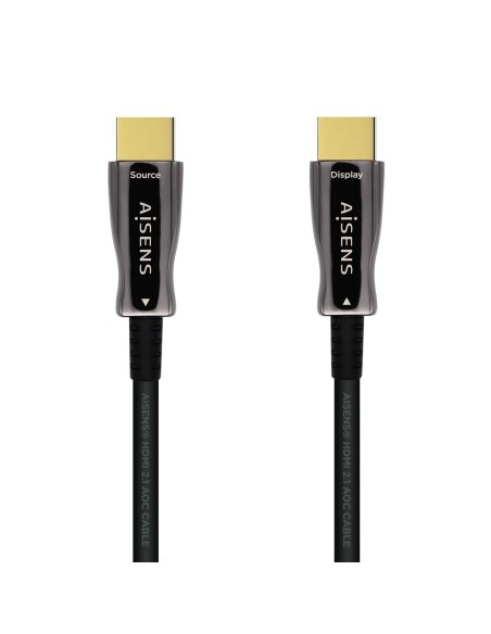 CABLE HDMI AISENS V2.1 OPTICO ACTIVO AOC 8K60HZ 4K120HZ 48GBPS A M-A M NEGRO 25M