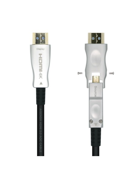 CABLE HDMI AISENS V2.0 OPTICO ACTIVO AOC DESMONTABLE 4K60HZ 18GBPS A M-D A M 50M