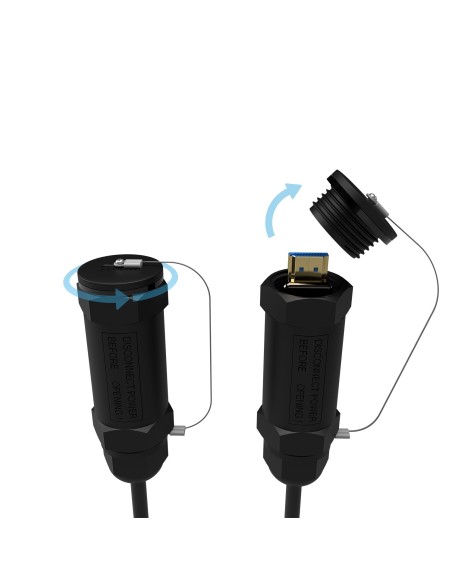 CABLE HDMI AISENS V2.1 OPTICO ACTIVO AOC ARMADURA 8K60HZ 4K120HZ 48GBP AM-AM 30M