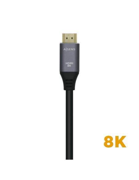 CABLE HDMI AISENS V2.1 ULTRA ALTA VELOCIDAD 8K60HZ 48GBPS A M-A M GRIS 0.5M