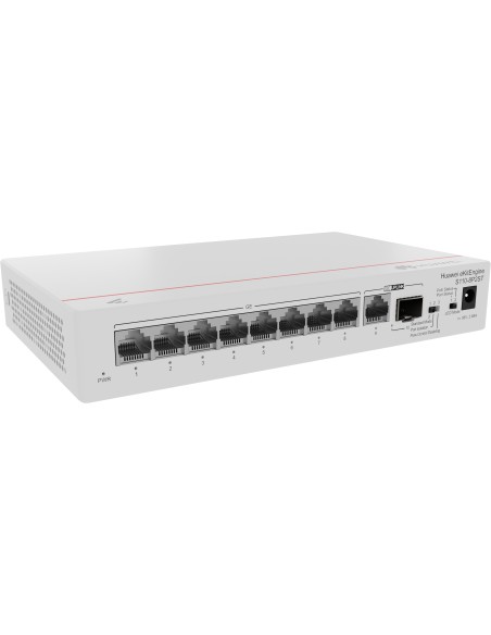 HUAWEI S110-8P2ST ( 8 10 100 1000 BASE-T PORTS POE+ 1GE SFP PORT, 1*10 100  100BASE T PORT, AC POWER, POWER ADAPTER)