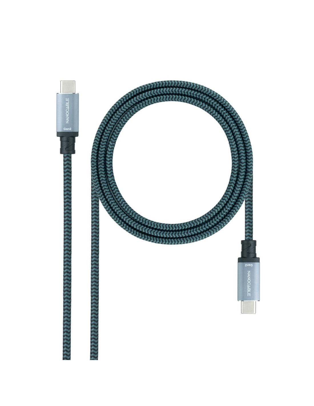 Nanocable Cable USB 3.2 Gen2x2 20Gbps 5A/100W, 4K/60Hz, USB-C/M