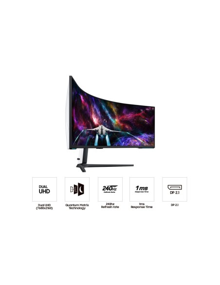 Samsung Odyssey S57CG952NU LED display 144,8 cm (57") 7680 x 2160 Pixeles Negro, Blanco