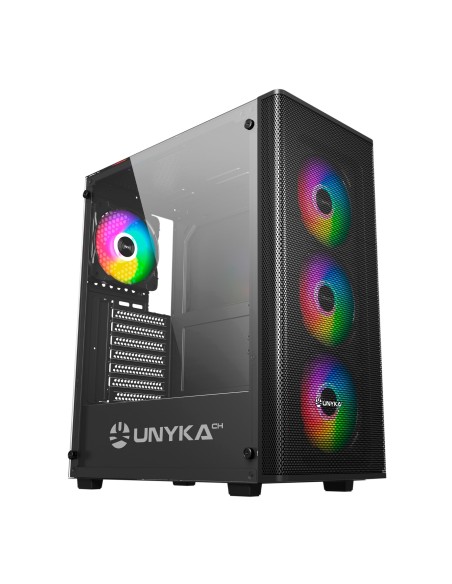 CAJA ATX UNYKA GAMING MIR 100 BLACK VENTANA ARGB(SIN FUENTE)511303