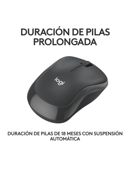 RATON LOGITECH INALAMBRICO M240 Silent DIESTRO ZURDO GRAFITO 910-007119