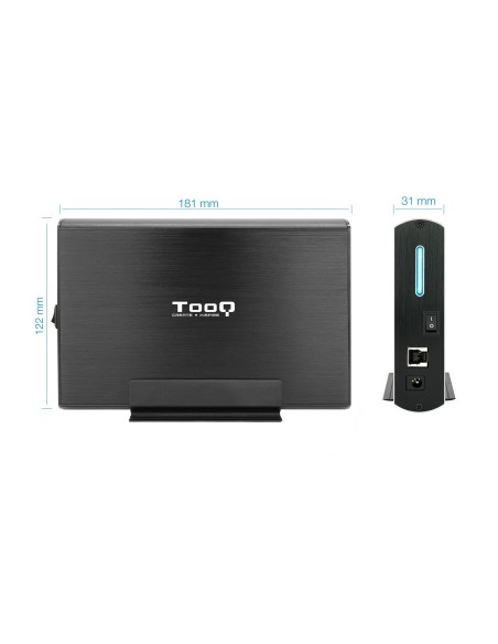 TooQ TQE-3531B caja para disco duro externo Caja de disco duro (HDD) Negro 3.5"