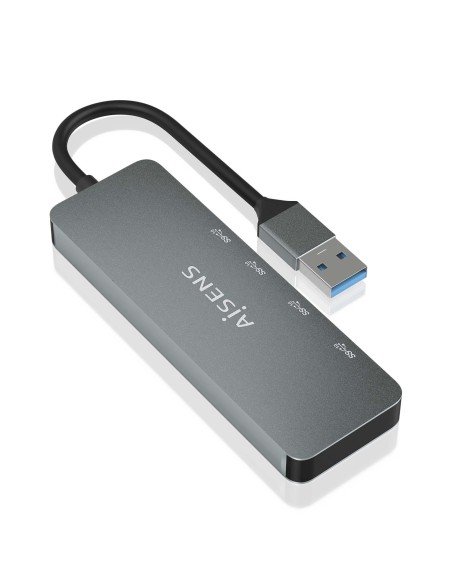 HUB AISENS USB 3.2 GEN2 10G TIPO A M-2XTIPO C H-2XUSB-A H 15CM GRIS