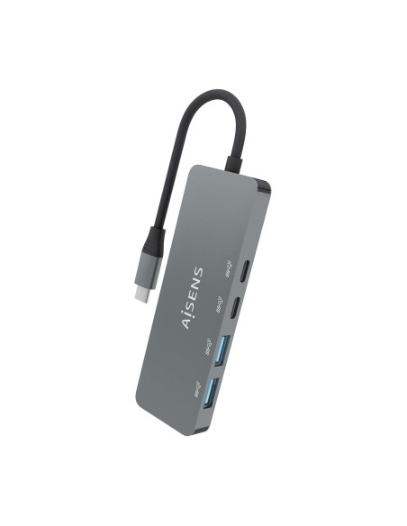 HUB AISENS USB 3.2 GEN2 10G USB-C M-2XUSB-C H-2XUSB-A H 15CM GRIS