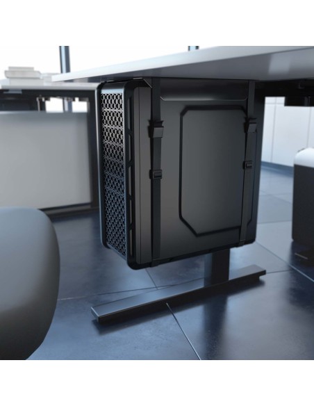 SOPORTE AISENS CPU BAJO ESCRITORIO CON CORREA NEGRO
