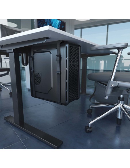 SOPORTE AISENS CPU BAJO ESCRITORIO CON CORREA NEGRO