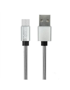 X-One CMM1000S Cable USB metal Micro Plata - Imagen 1
