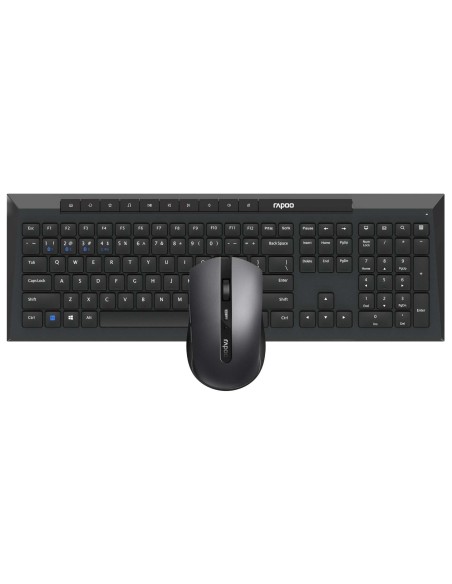PACK RATON+TECLADO WIRELESS RAPOO 8210M BLACK
