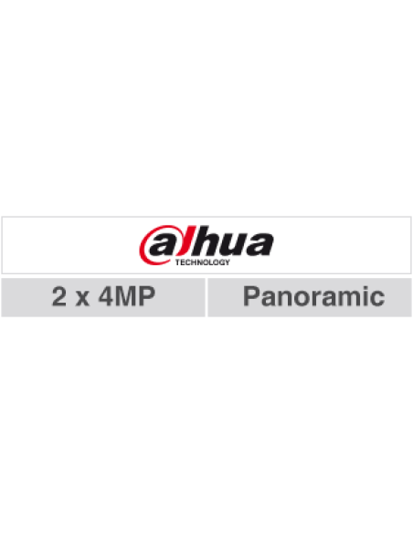 (DH-IPC-PDW3849P-A180-E2-AS-PV-0280B) DAHUA CÁMARA IP DOMO PANORÁMICA TIOC DUO WDR WIZSENSE 2X4MP LED IR & LUZ CÁLIDA IP67 ALARM