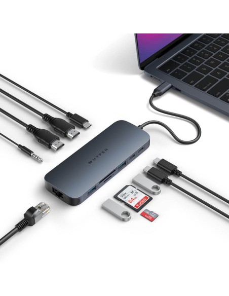 HYPER DRIVE ECOSMART GEN.2 DUAL HDMI USB-C 11-IN-1 HUB W 140 W PD3.1