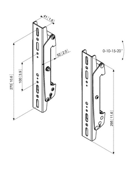 BARRAS PARA INTERFACES VOGEL'S / 300 MM / NEGRO