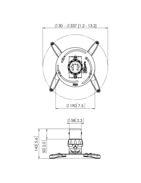 VOGELS PPC 1500 PROJECTOR CEILING MOUNT