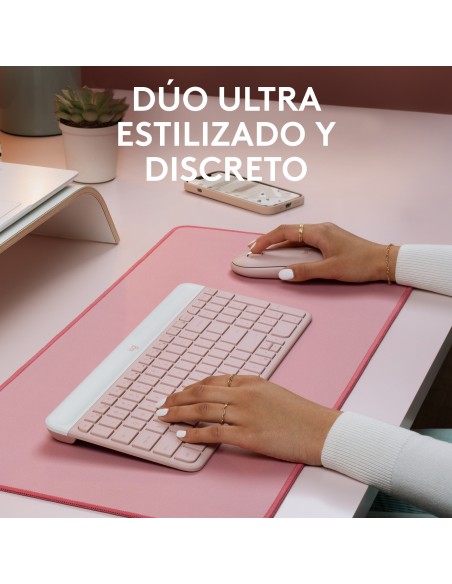 Logitech Teclado+Raton MK470 Rosa