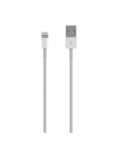 Aisens Cable Lightning-M a USB-A 2.0-M blanco 0.5m