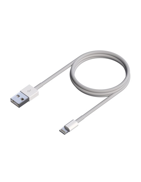 Aisens Cable Lightning-M a USB-A 2.0-M blanco 0.5m