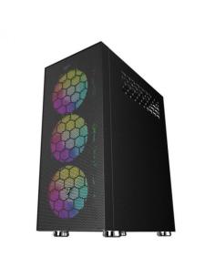 NFORTEC CAJA GAMING CRISTAL TEMPLADO AQUERONTE BLACK - USB 3.0 A-RGB. NEGRO