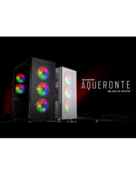 NFORTEC CAJA GAMING CRISTAL TEMPLADO AQUERONTE BLACK - USB 3.0 A-RGB. NEGRO