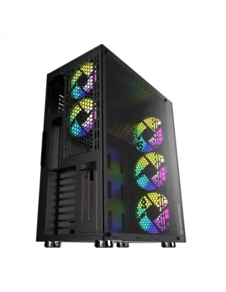 NFORTEC CAJA GAMING CRISTAL TEMPLADO AQUERONTE BLACK - USB 3.0 A-RGB. NEGRO