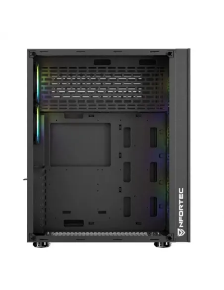 NFORTEC CAJA GAMING CRISTAL TEMPLADO AQUERONTE BLACK - USB 3.0 A-RGB. NEGRO