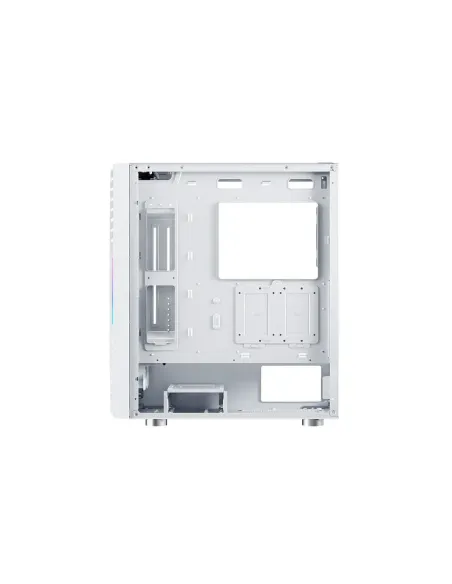 NFORTEC CAJA GAMING CRISTAL TEMPLADO NERVIA WHITE. USB 3.0 A-RGB. BLANCO