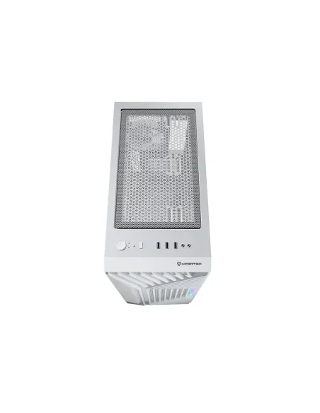 NFORTEC CAJA GAMING CRISTAL TEMPLADO NERVIA WHITE. USB 3.0 A-RGB. BLANCO