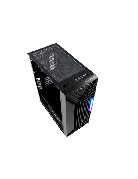 NFORTEC CAJA GAMING CRISTAL TEMPLADO NERVIA BLACK. USB 3.0 A-RGB. NEGRO