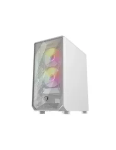 NFORTEC CAJA MICROATX GAMING CRISTAL TEMPLAD DYS WHITE. USB 3.0 RGB. BLANCO