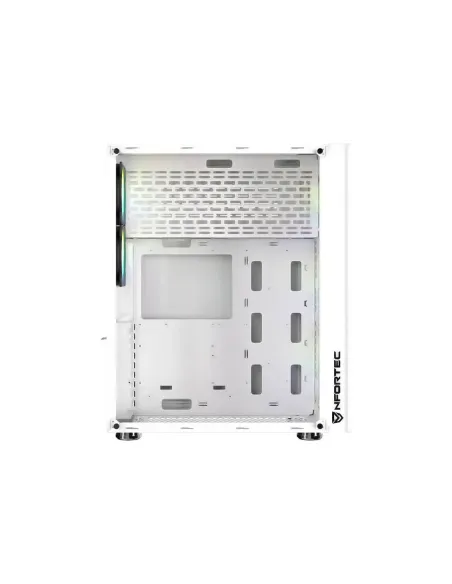 NFORTEC CAJA GAMING CRISTAL TEMPLADO AQUERONTE WHITE. USB 3.0 A-RGB. BLANCO