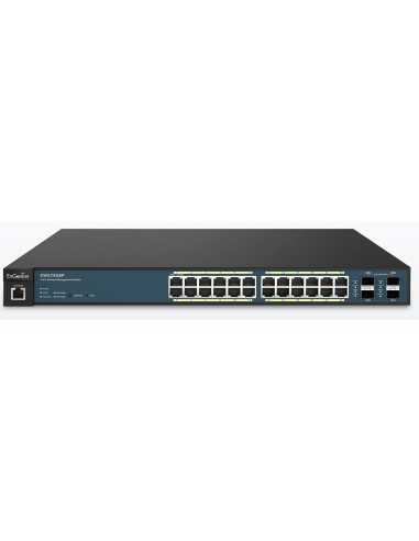 EnGenius EWS7928P switch Gestionado L2 Gigabit Ethernet (10 100 1000) Negro, Azul 1U Energía sobre Ethernet (PoE)