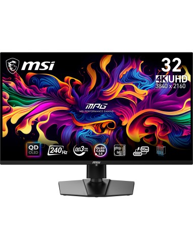 MSI MPG 321URX QD-OLED pantalla para PC 80 cm (31.5") 3840 x 2160 Pixeles 4K Ultra HD QDOLED Negro
