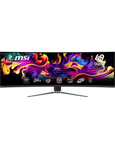 MSI MPG 491CQP QD-OLED pantalla para PC 124,5 cm (49") 5120 x 1440 Pixeles DQHD QDOLED Negro
