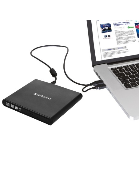 REGRABADORA EXTERNA VERBATIN SLIMLINE NEGRA 98938