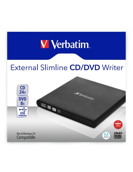 REGRABADORA EXTERNA VERBATIN SLIMLINE NEGRA 98938