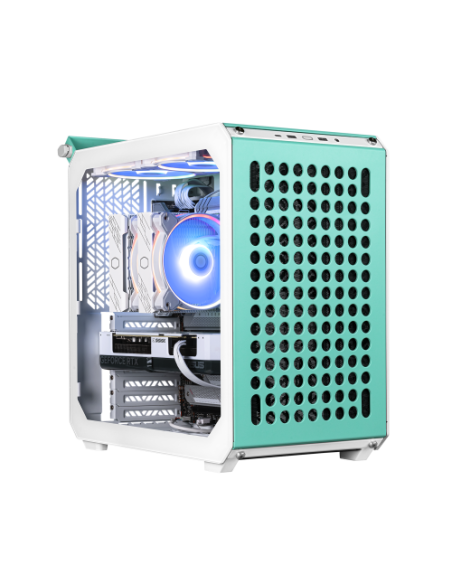Cooler Master QUBE 500 Flatpack Macaron Edition Midi Tower Crema de color, Color menta, Rosa