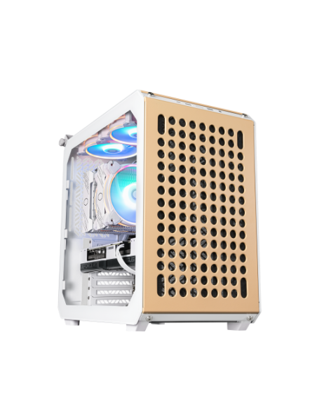 Cooler Master QUBE 500 Flatpack Macaron Edition Midi Tower Crema de color, Color menta, Rosa