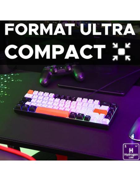 THE G-LAB KEYZ HYDROGEN, TECLADO DE MEMBRANA RETROILUMINADO, COMPACTO 60%