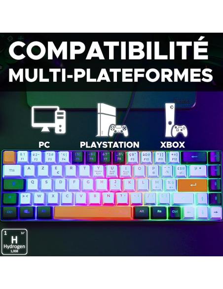 THE G-LAB KEYZ HYDROGEN, TECLADO DE MEMBRANA RETROILUMINADO, COMPACTO 60%
