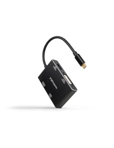 Nanocable Coversor USB-C a HDMI-DVI-DP-VGA H 10cm